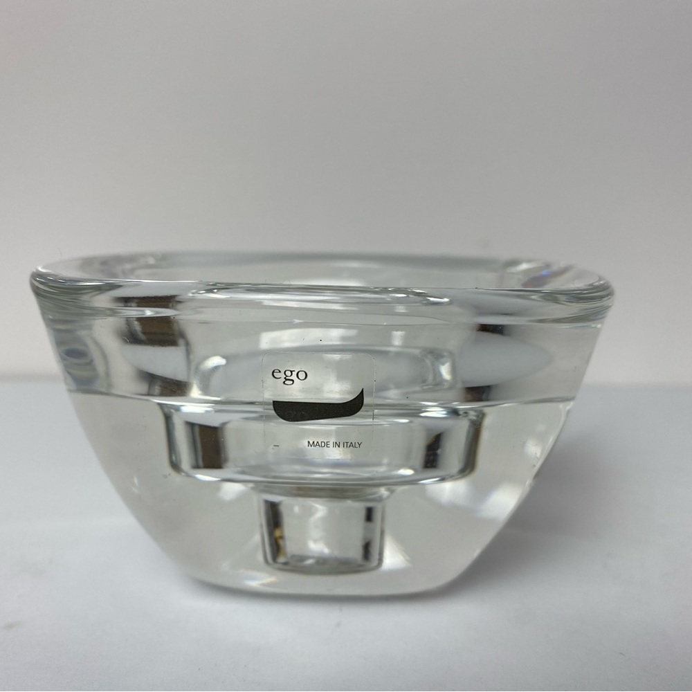 Ego Italy Crystal Art Glass Candlestick or Votive Holder